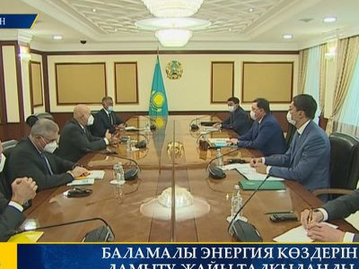БАЛАМАЛЫ ЭНЕРГИЯ КӨЗДЕРІН ДАМЫТУ ЖАЙЫ ТАЛҚЫЛАНДЫ