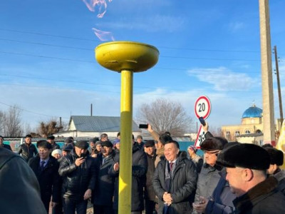 Жамбыл облысы Өрнек ауылына газ берілді