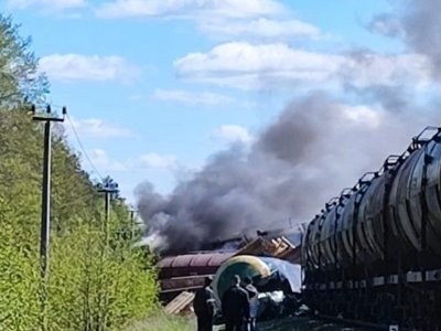 Ресейдің Украинамен шектесетін Брянск облысында теміржолда тағы жарылыс болып, пойыз аударылған