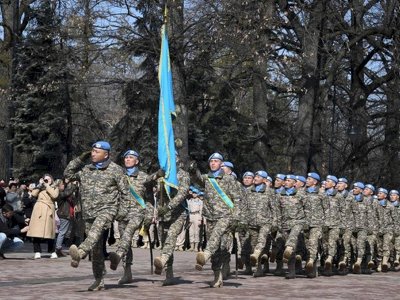 Алматыда қазақстандық әскери қызметшілерді Голан биіктеріне шығарып салды