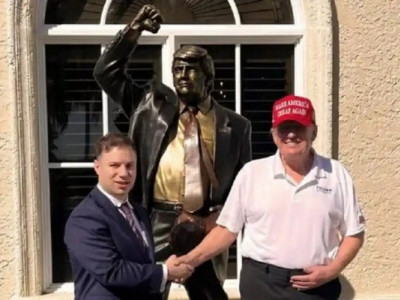 Дональд Трамп гольф клубында өзінің ескерткішін орнатты