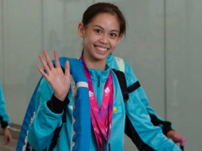 Көркем гимнастикадан әлем чемпионы Ақмарал Ерекешева елге оралды