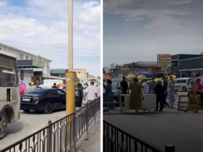 Жарықтың өшкеніне қарсы шыққан жаңаөзендіктер жолды жауып тастады