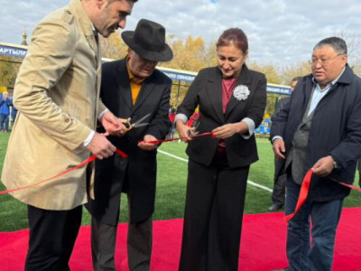 Петропавл қаласында жаңа футбол алаңы қолданысқа берілді