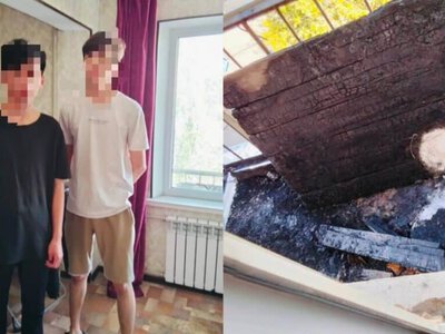 Қызылорда қаласында өртеніп жатқан үйден екі бала құтқарылды