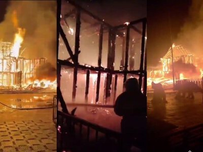 Атыраудағы ойын-сауық паркінде үрей бөлмесі мен әткеншек өртенді