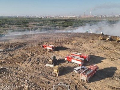 Астанадағы қоқыс полигонындағы өрт үшінші күн қатарынан сөндіріліп жатыр