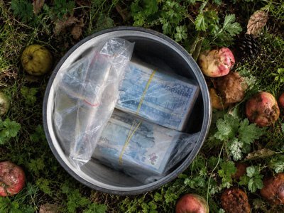 Павлодарда күзетші алма ағашы астына кастрюльде 24 млн теңге тыққан