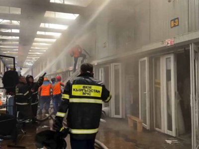 Бішкектегі «Мадина» базары өртенді