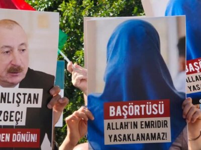 Мектепте орамал тағуға тыйым салынды: Әзербайжанда наразылық акциясы жүріп жатыр